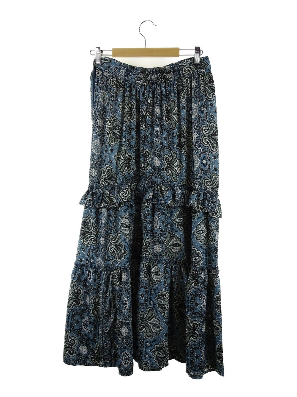 Golden Days Paris Blue Printed Midi Skirt S/M