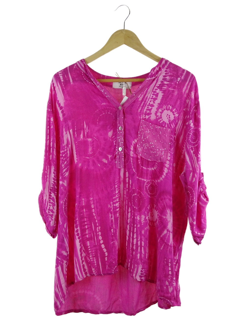 Bottega Moda Pink Tie Dye Blouse 14