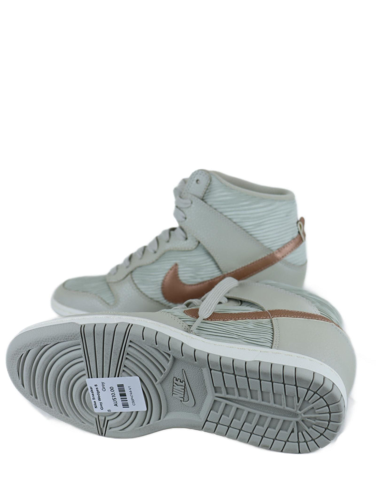 Nike Grey And Pink Wedge Sneakers 8