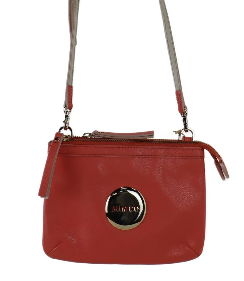 Mimco Coral Orange Crossbody Bag