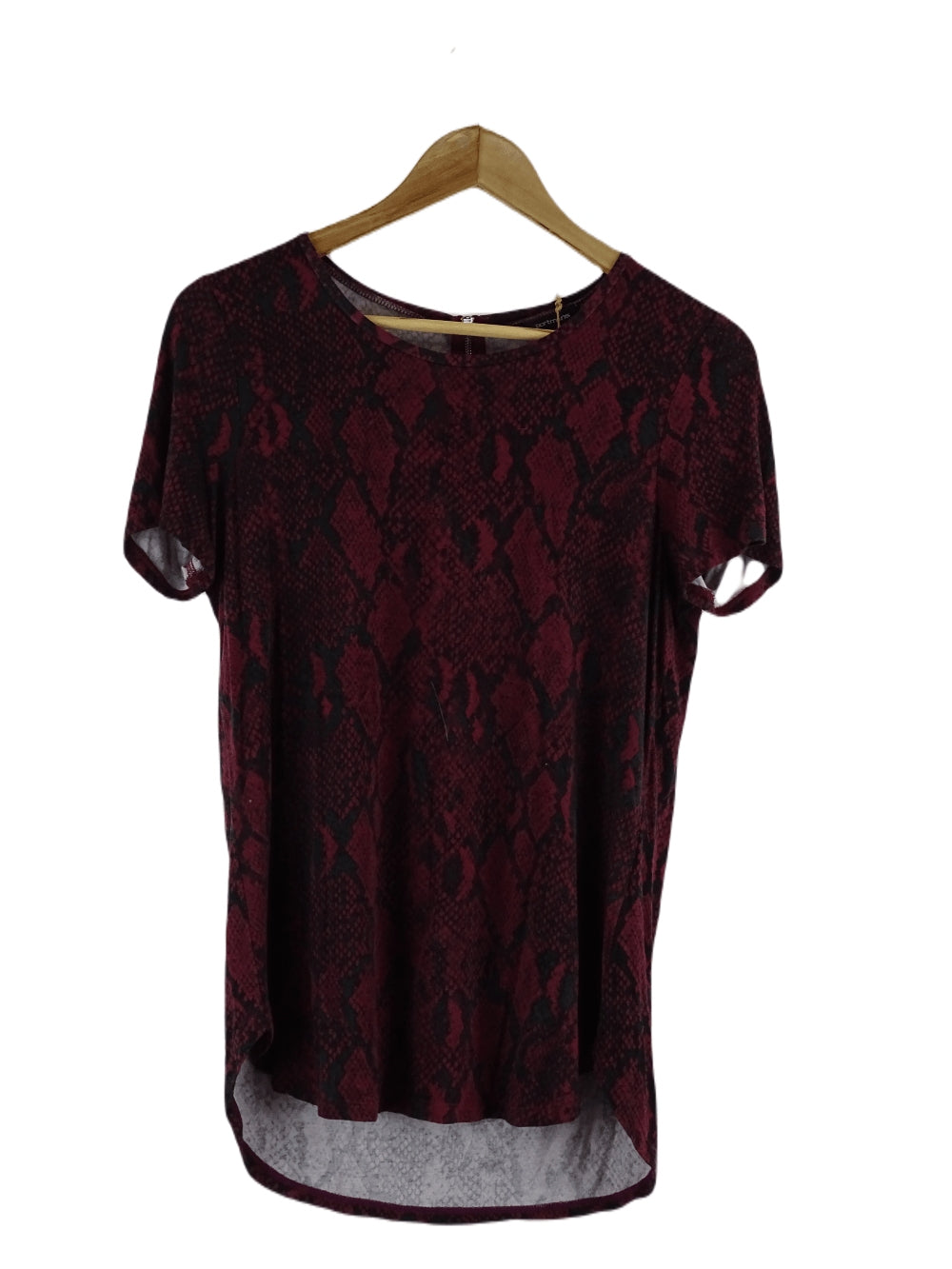 Portmans Red And Black Snake Print Top S