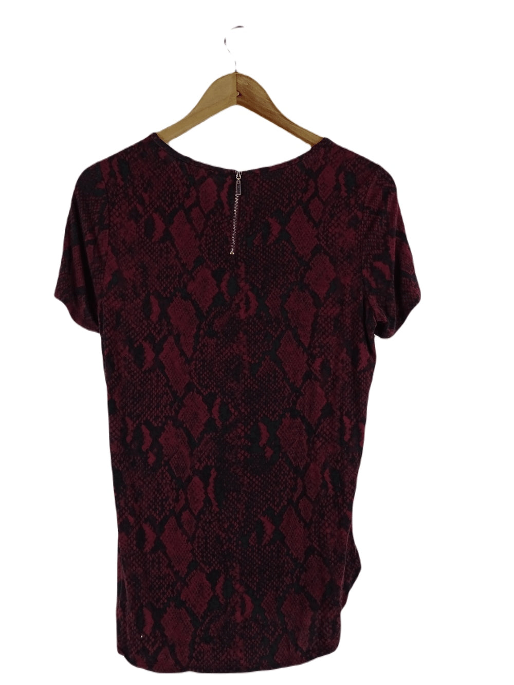 Portmans Red And Black Snake Print Top S