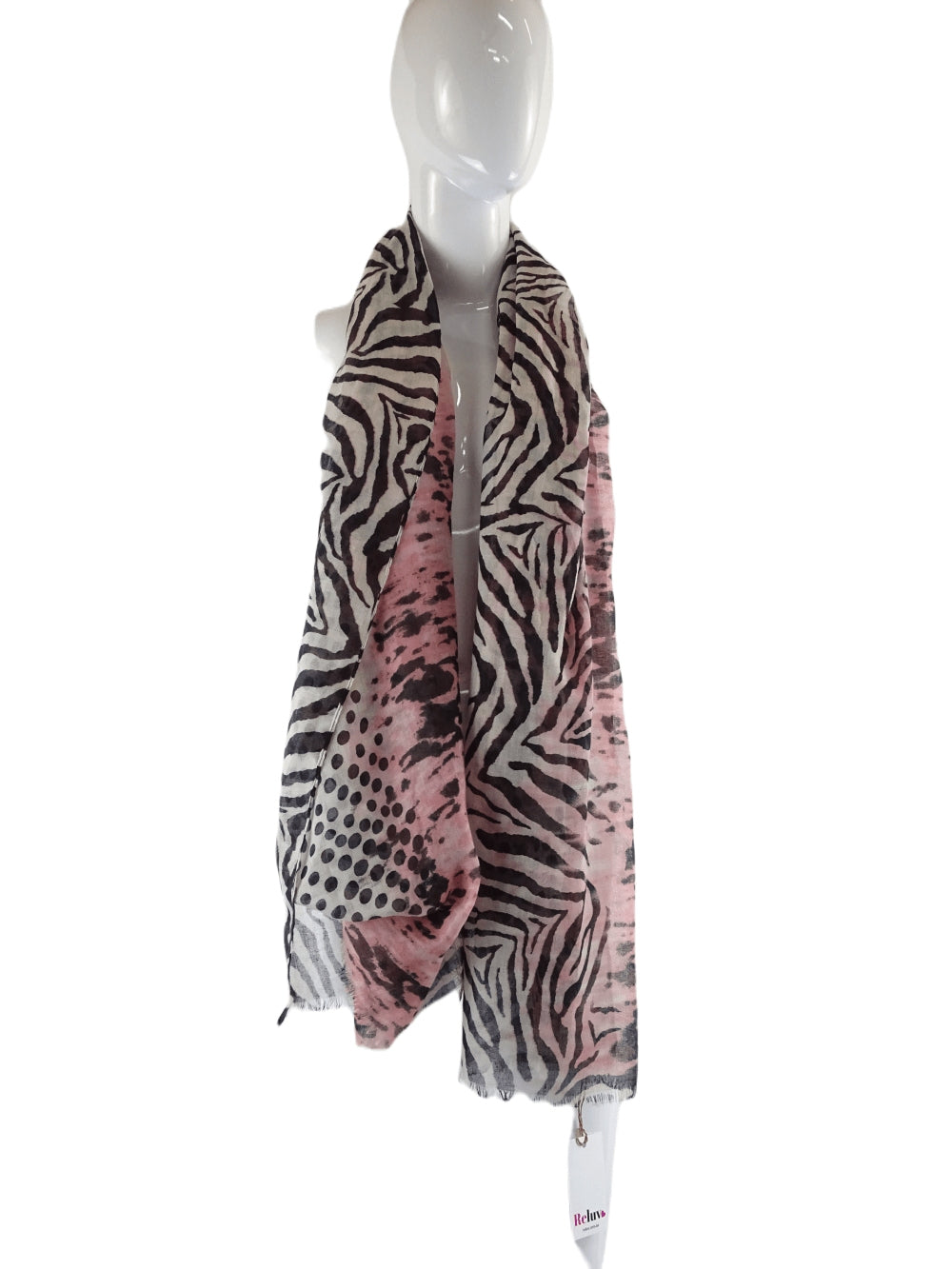 Boutique Pink Animal Print Scarf OSFA