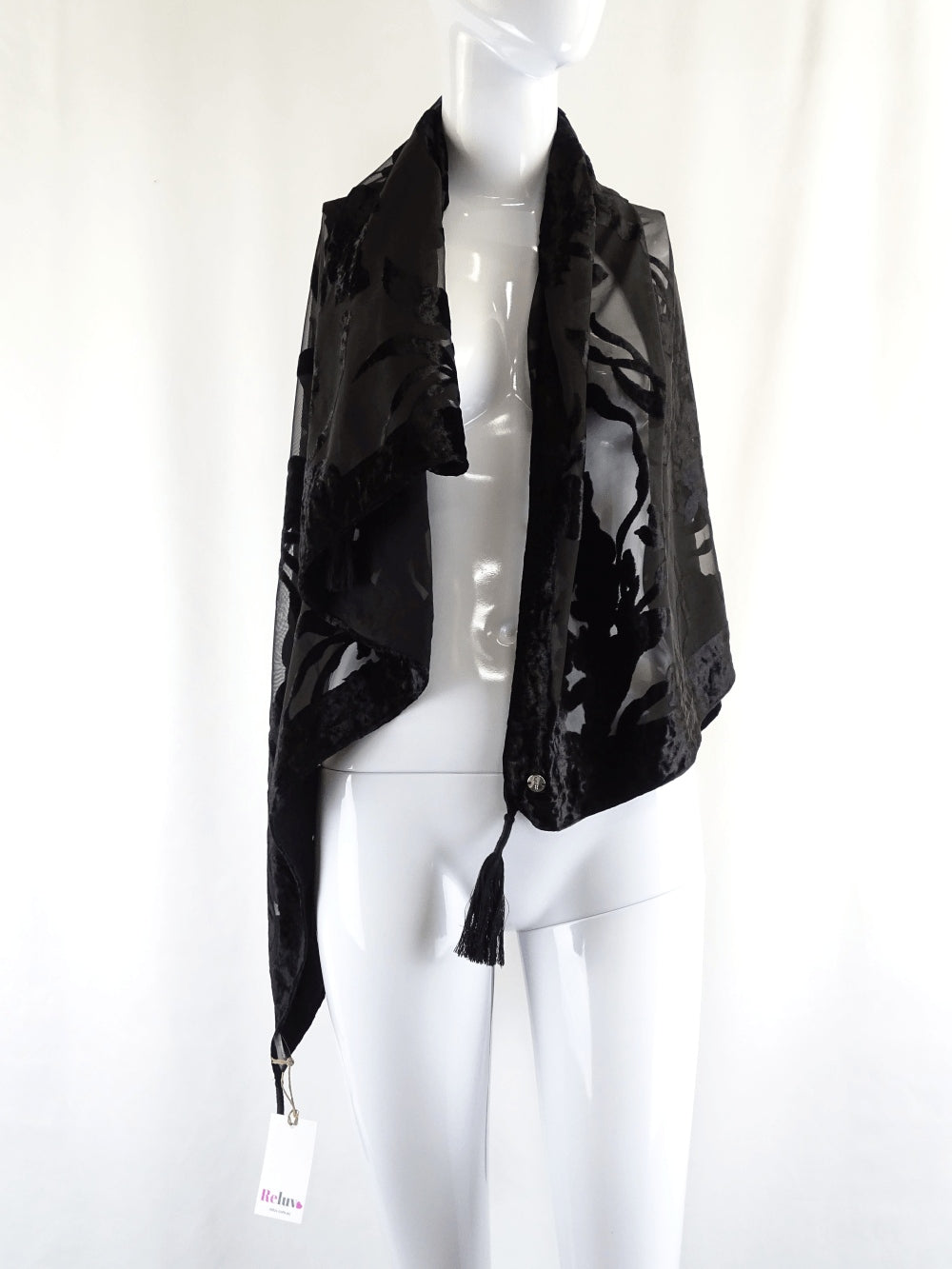 Mimco Devore Black Scarf