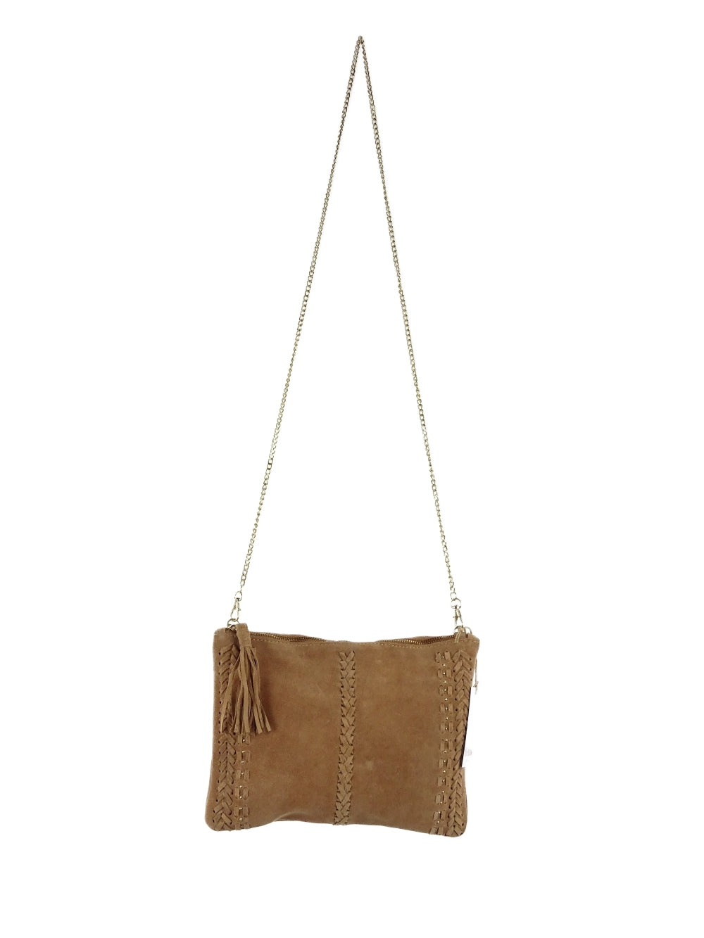 Sportsgirl Tan Suede Crossbody Bag