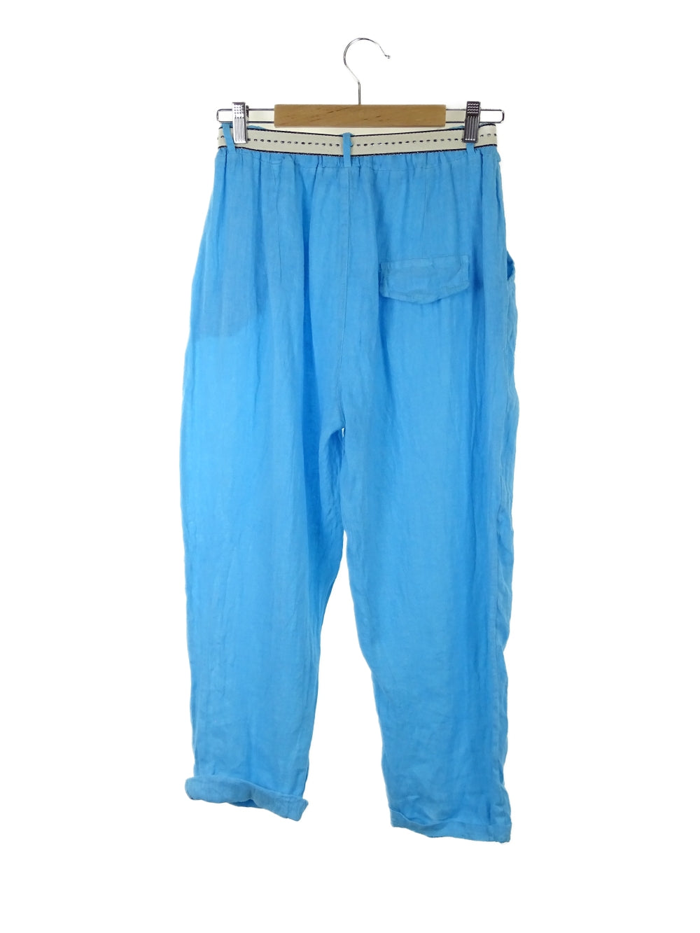 Made In Italy Blue Linen Pants 10