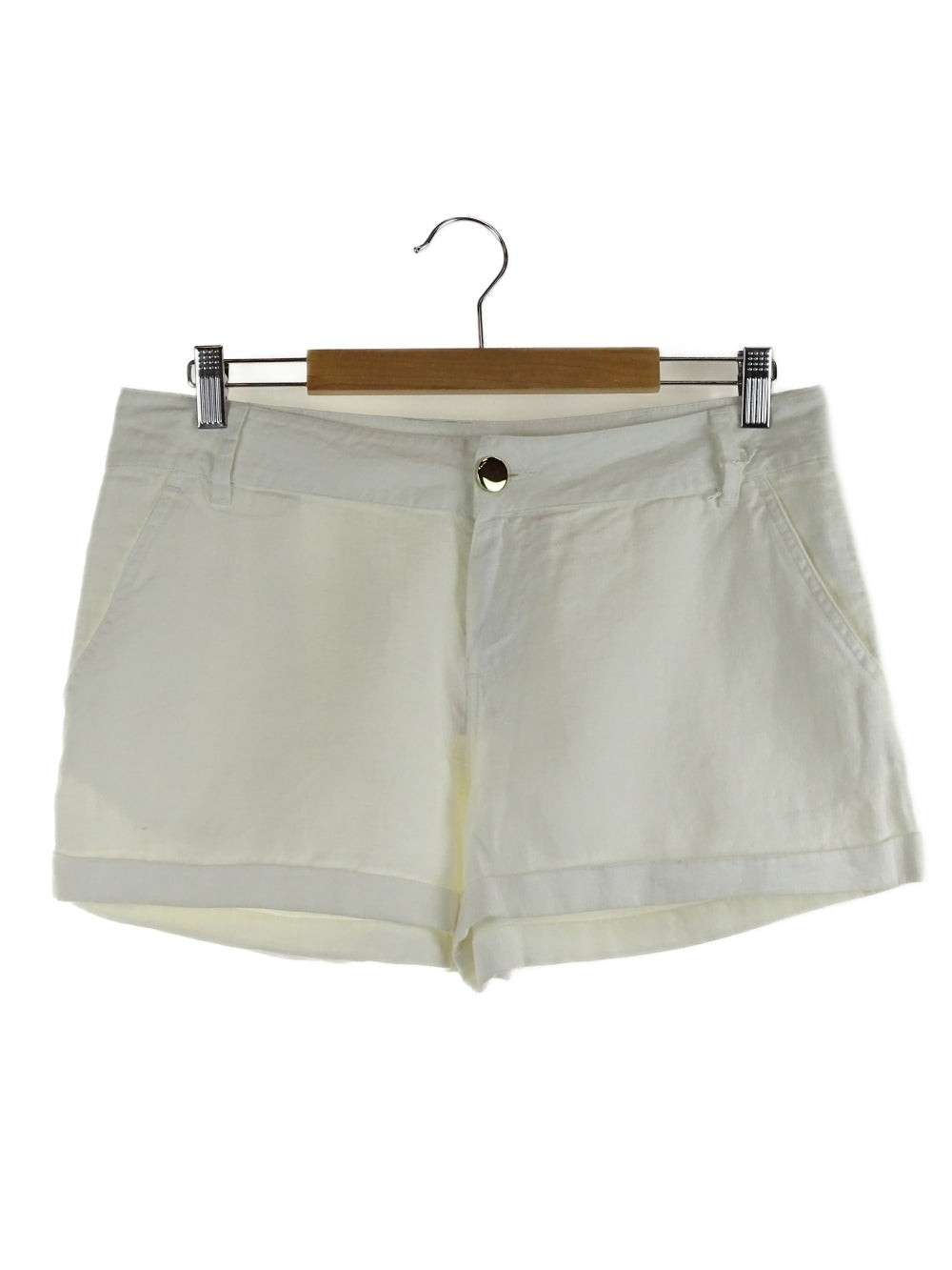 Elizabeth Hurley White Linen Shorts M