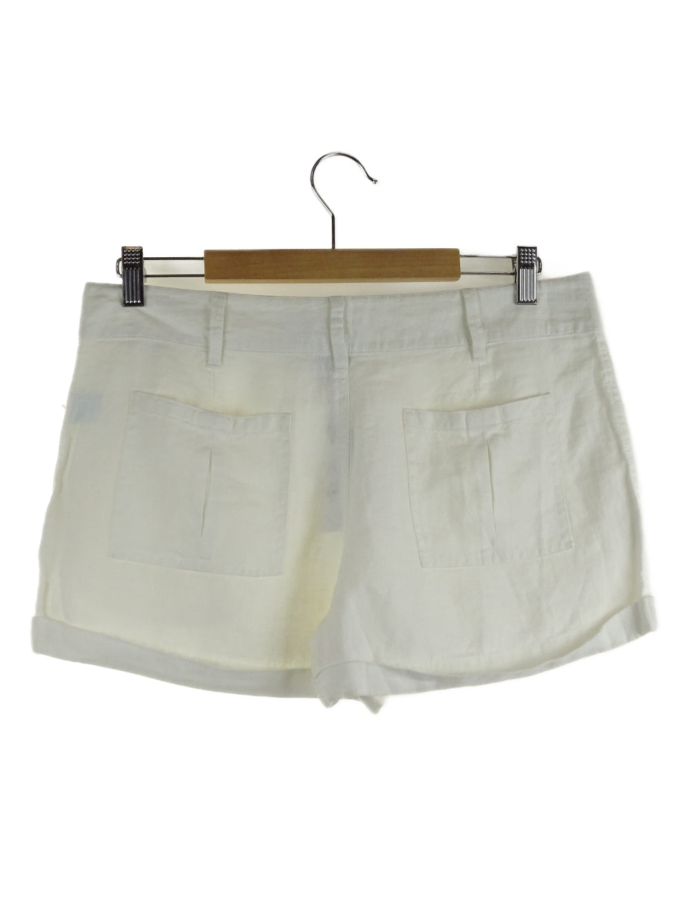 Elizabeth Hurley White Linen Shorts M