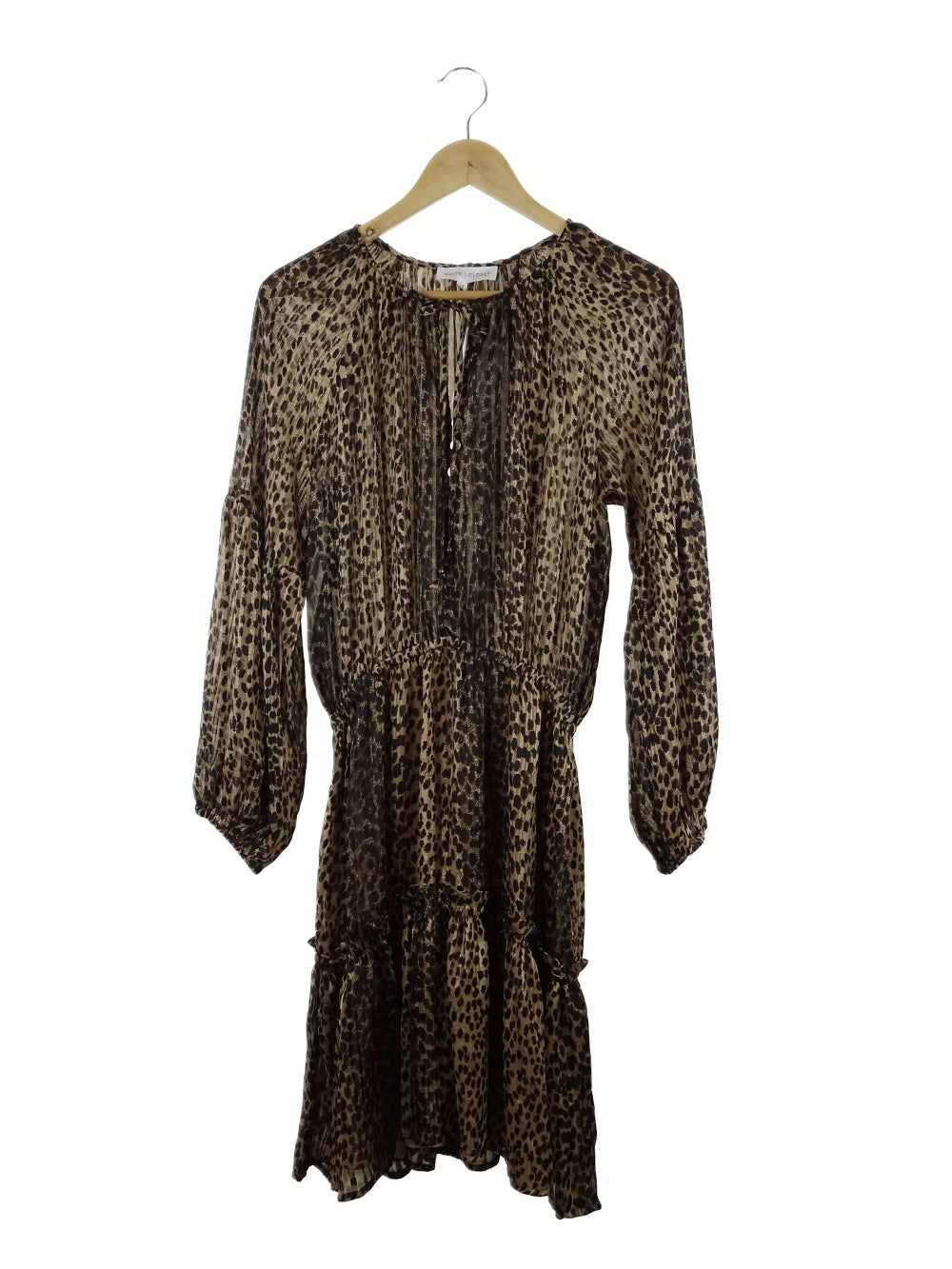 White Closet Brown Animal Print Midi Dress 12