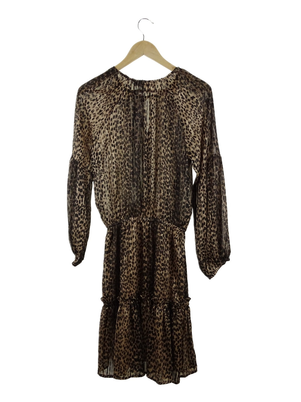 White Closet Brown Animal Print Midi Dress 12