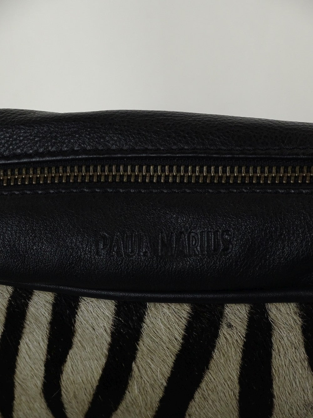 Paul Marius Black Zebra Crossbody Bag