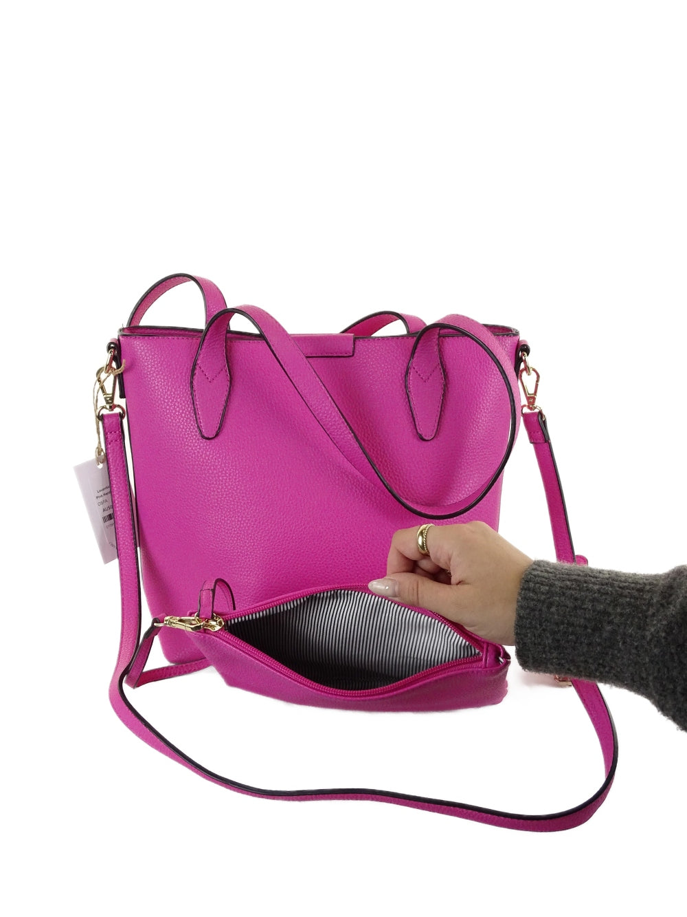 Louenhide Pink Handbag and Matching Pouch