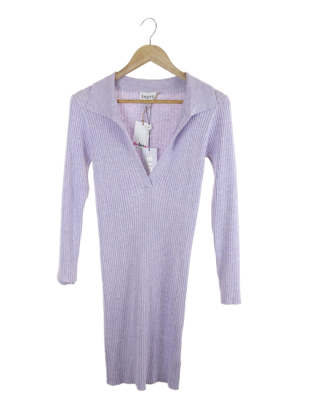 SNDYS Purple Knit Mini Dress L