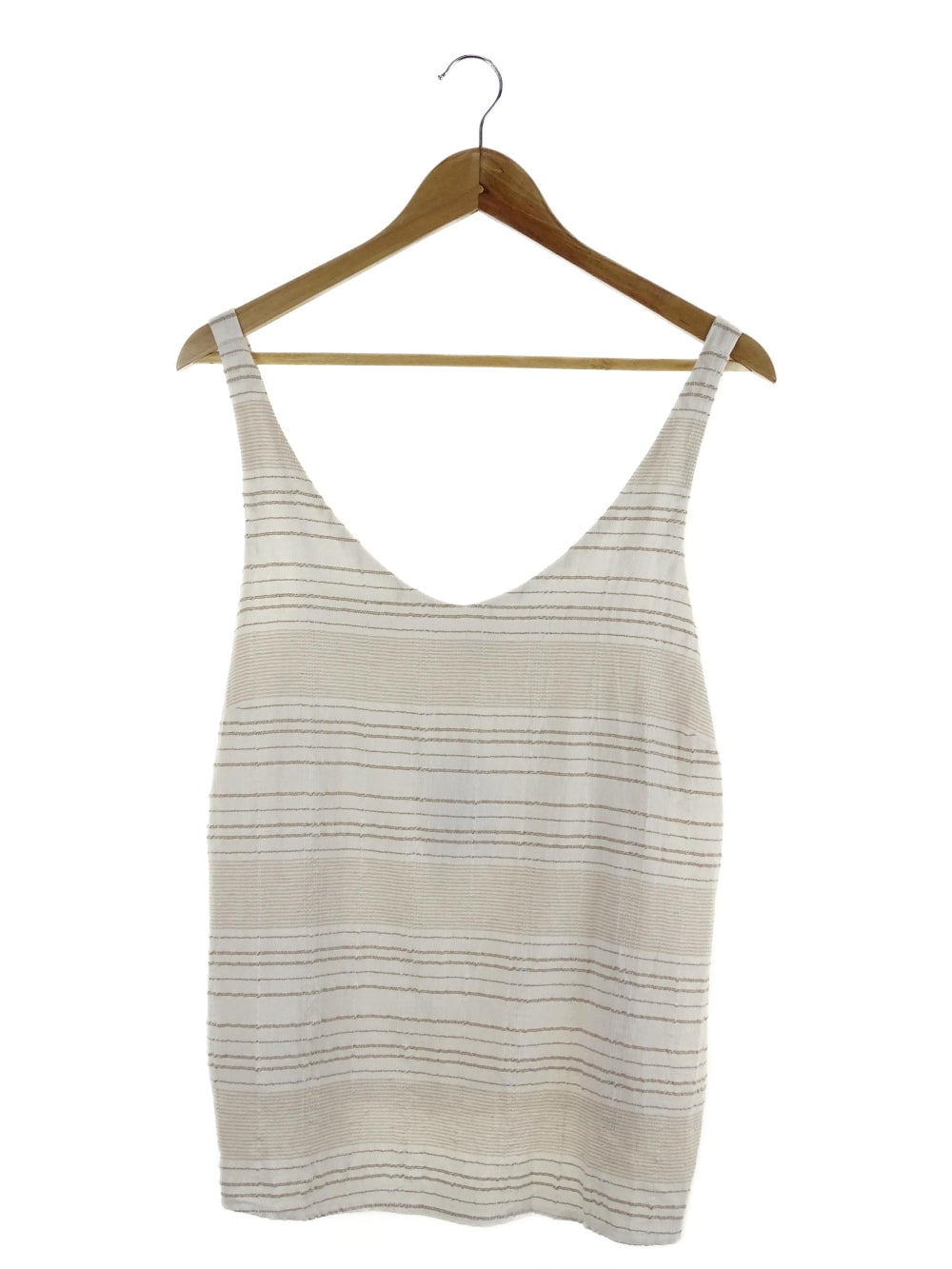 Little Lies White and Beige Stripe Tank Top 12