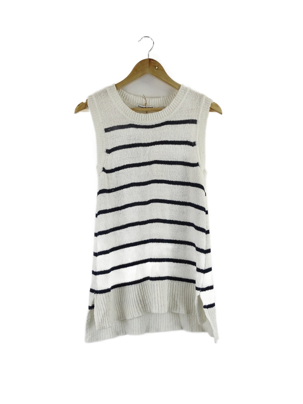 Country Road White And Black Knit Top S