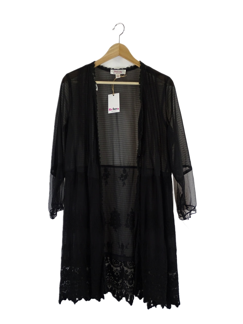 Clarity Black Sheer Cardigan S