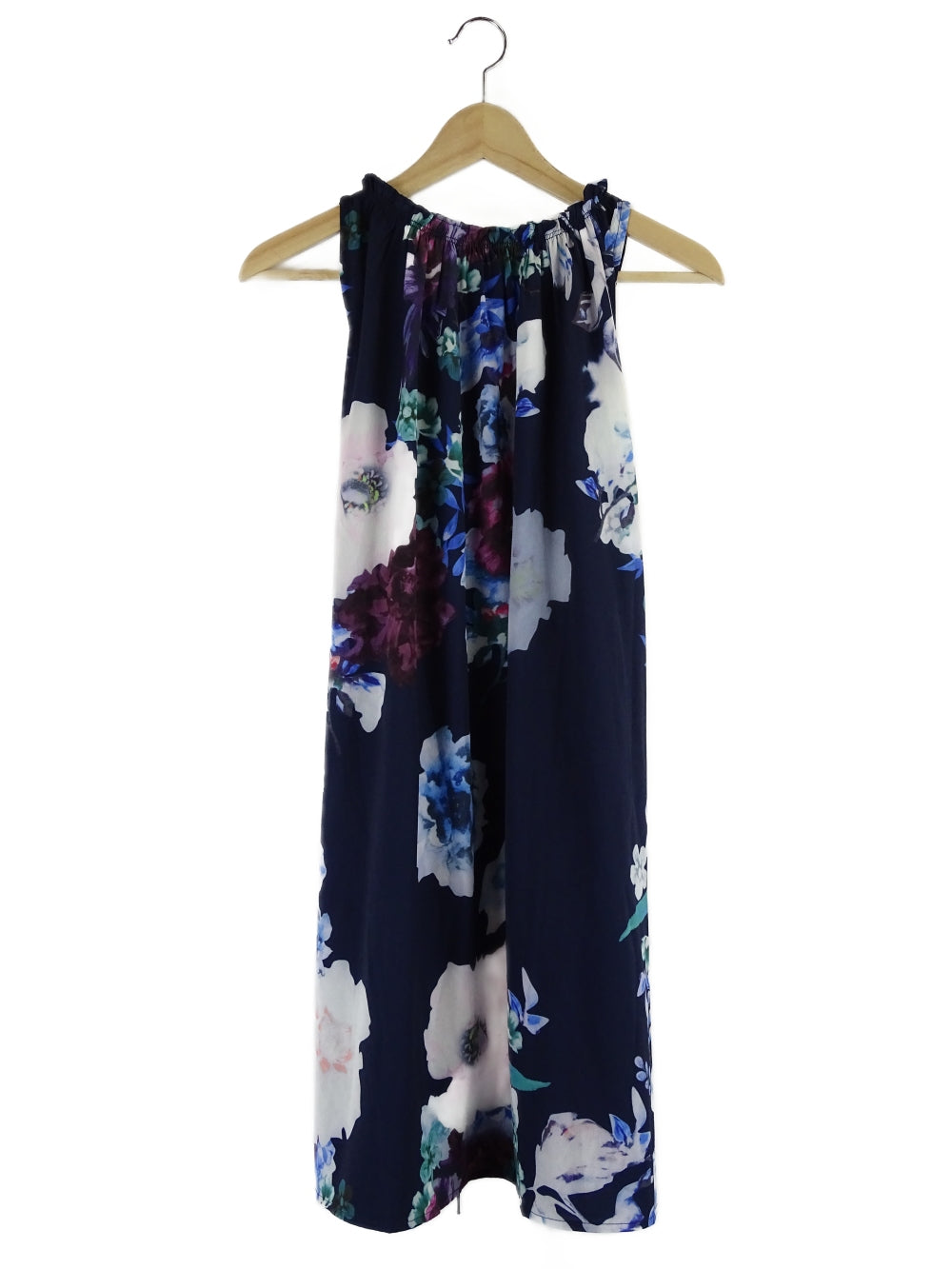 Tulip Navy Floral Printed Mini Shift Dress 8