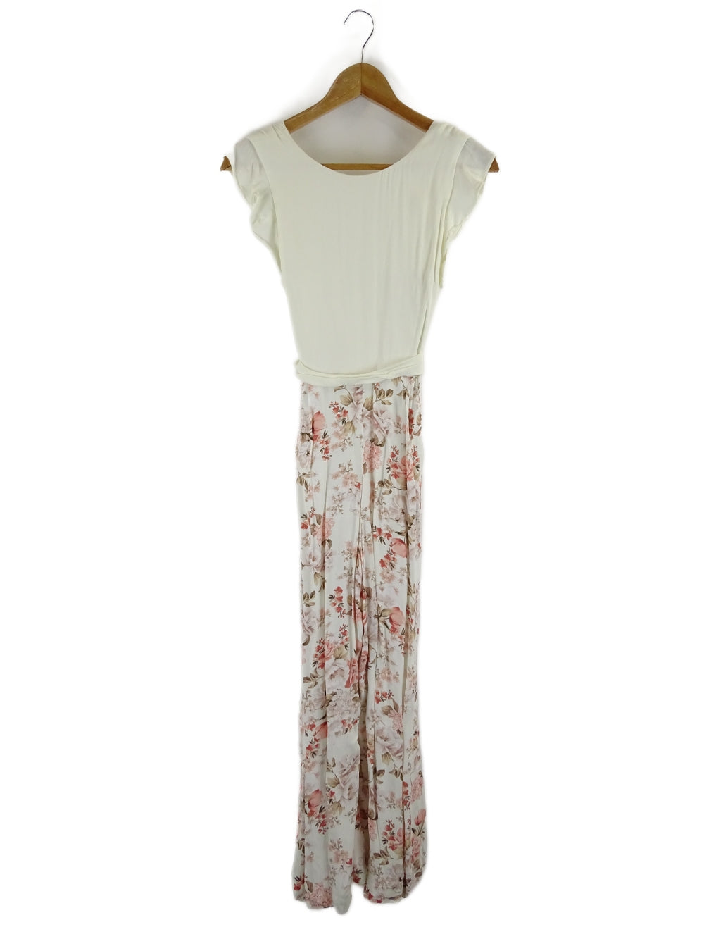 Forever New Pink and White Floral Jumpsuit Petite 10