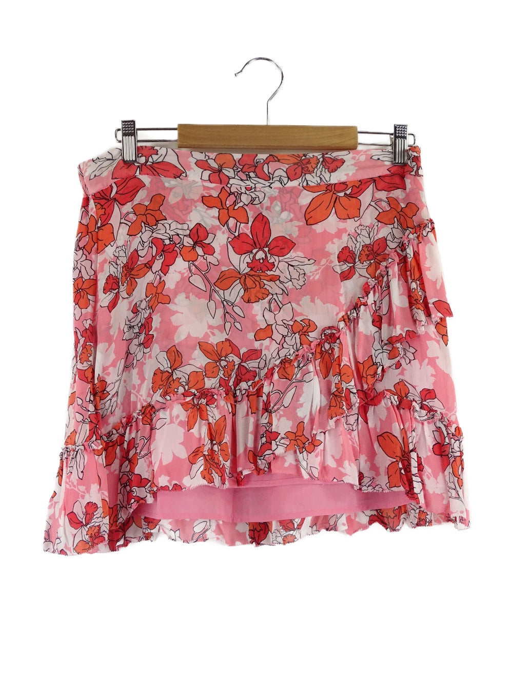 Seed Pink And Red Floral Mini Skirt 12