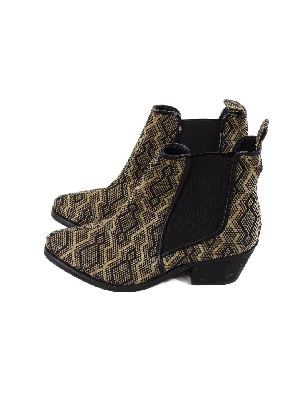 Decjuba Black and Brown Printed Boots AU/US 6 (EU 37)