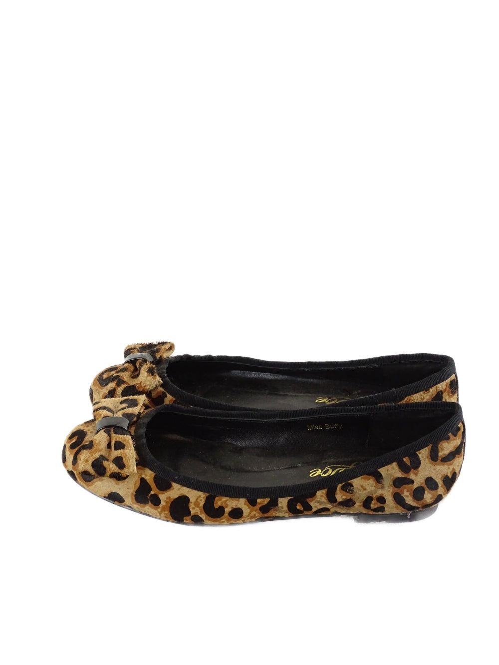 Peep Toe Cheetah Print Ballet Flats AU/US 6 (EU 37)