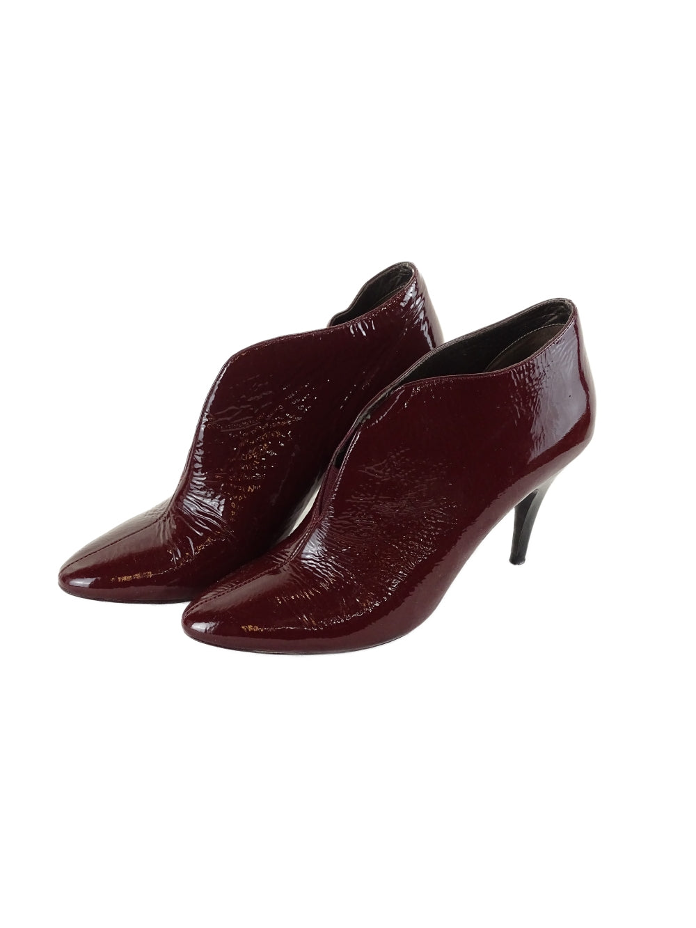 Sachi Maroon Glossy Ankle Boots AU/US 7 (EU 38)