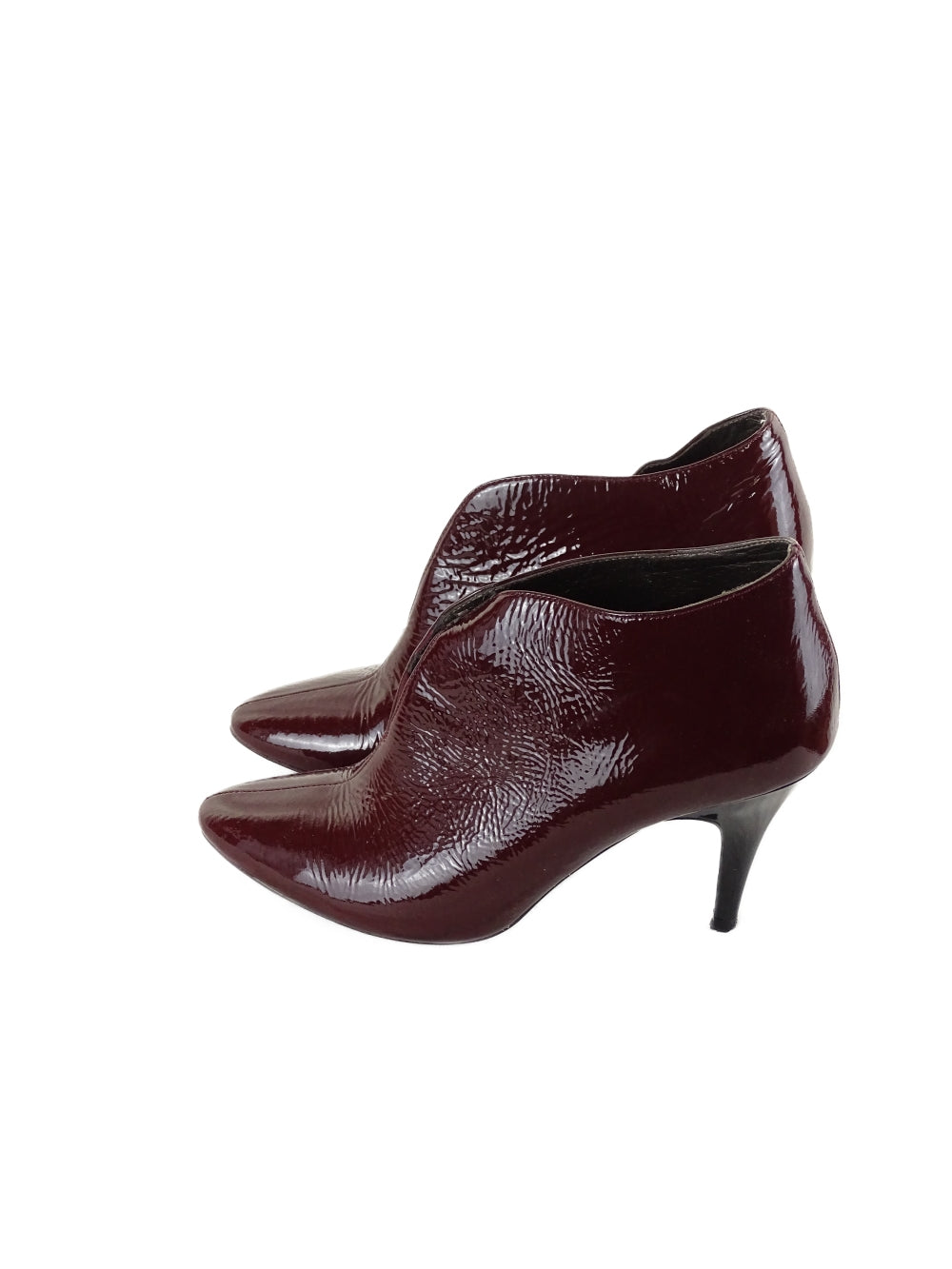 Sachi Maroon Glossy Ankle Boots AU/US 7 (EU 38)