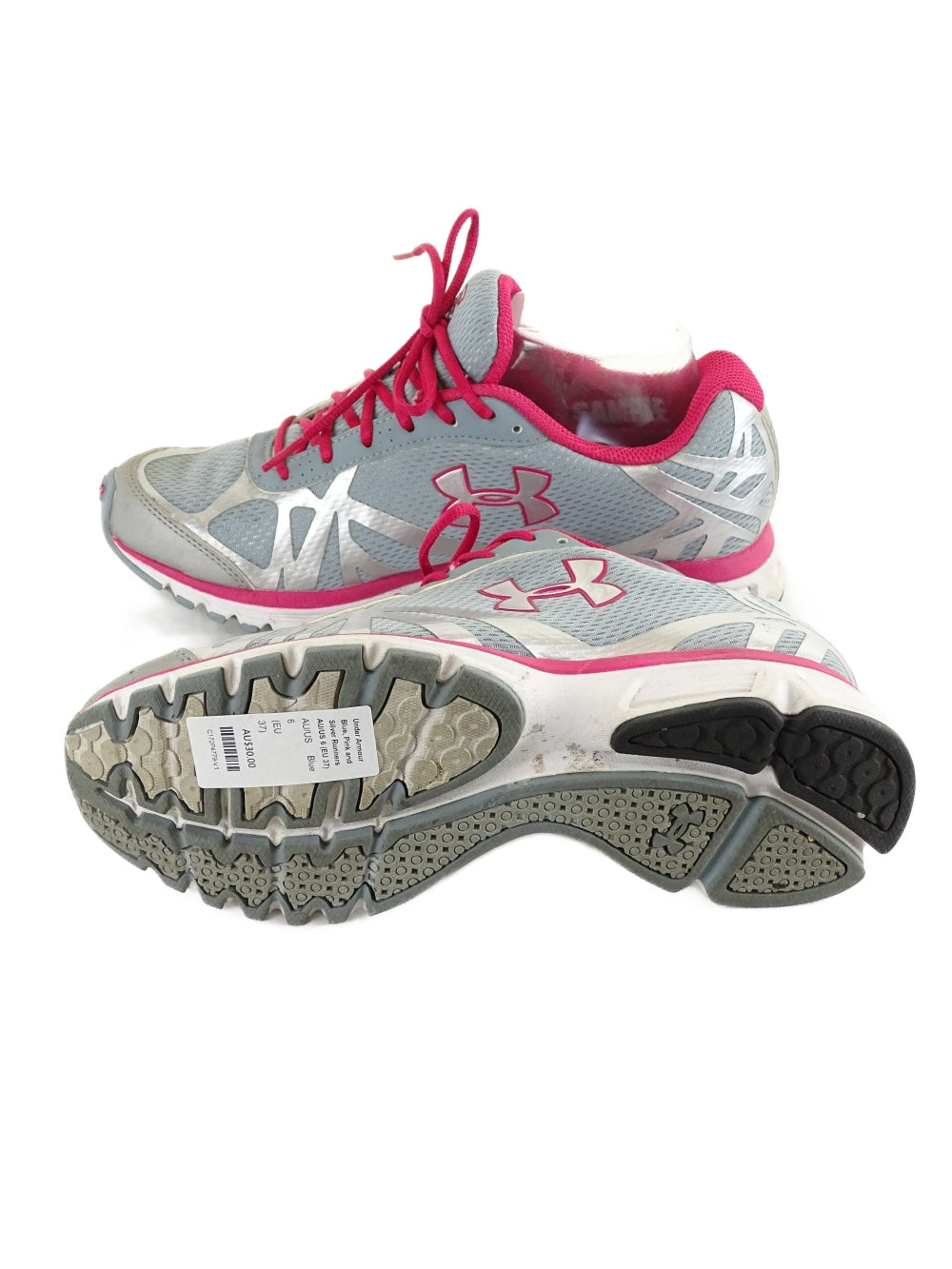 Under Armour Blue, Pink and Silver Runners AU/US (EU 37) Reluv
