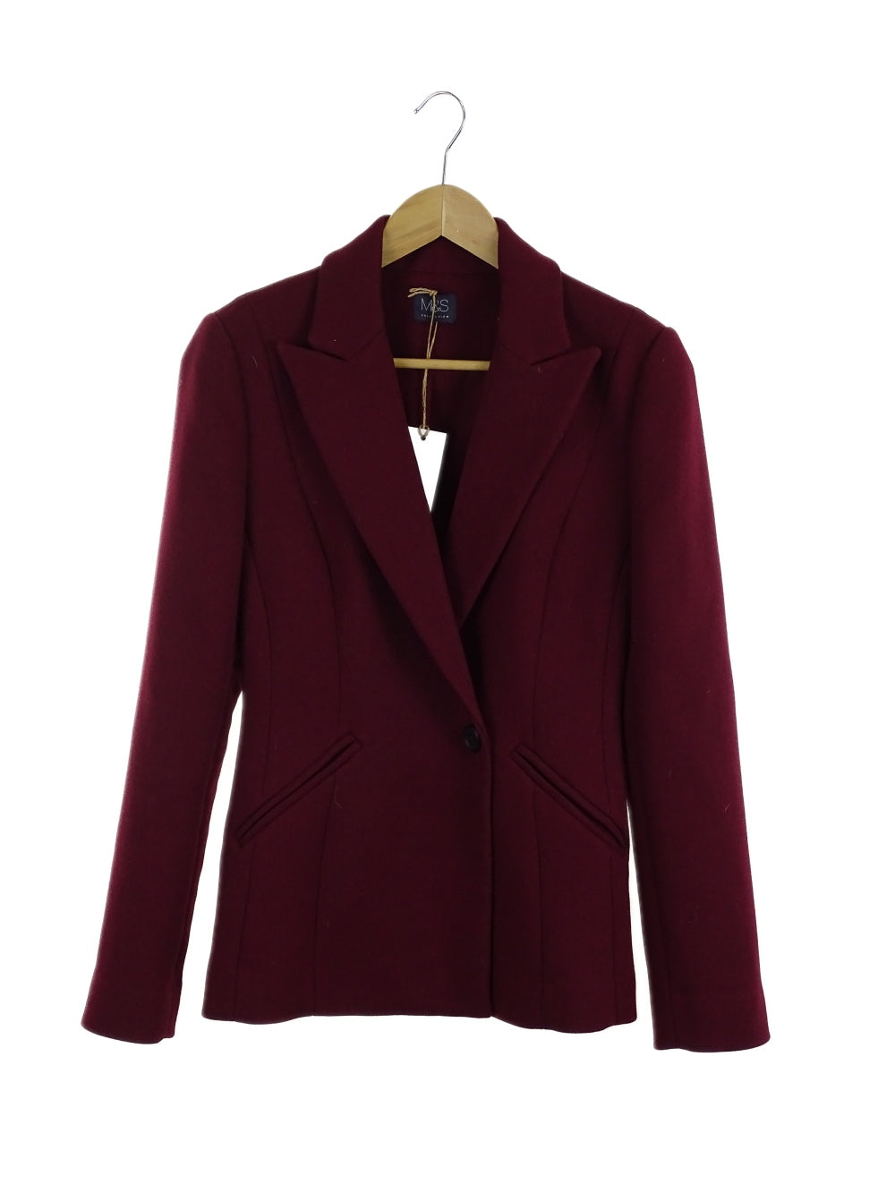 M&S Burgundy Blazer 6