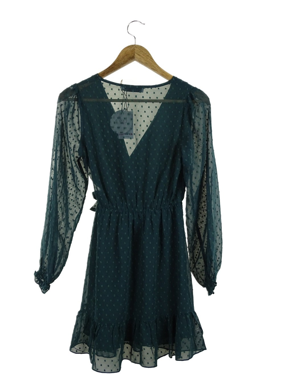 Atmos & Here Green Mini Wrap Dress 6