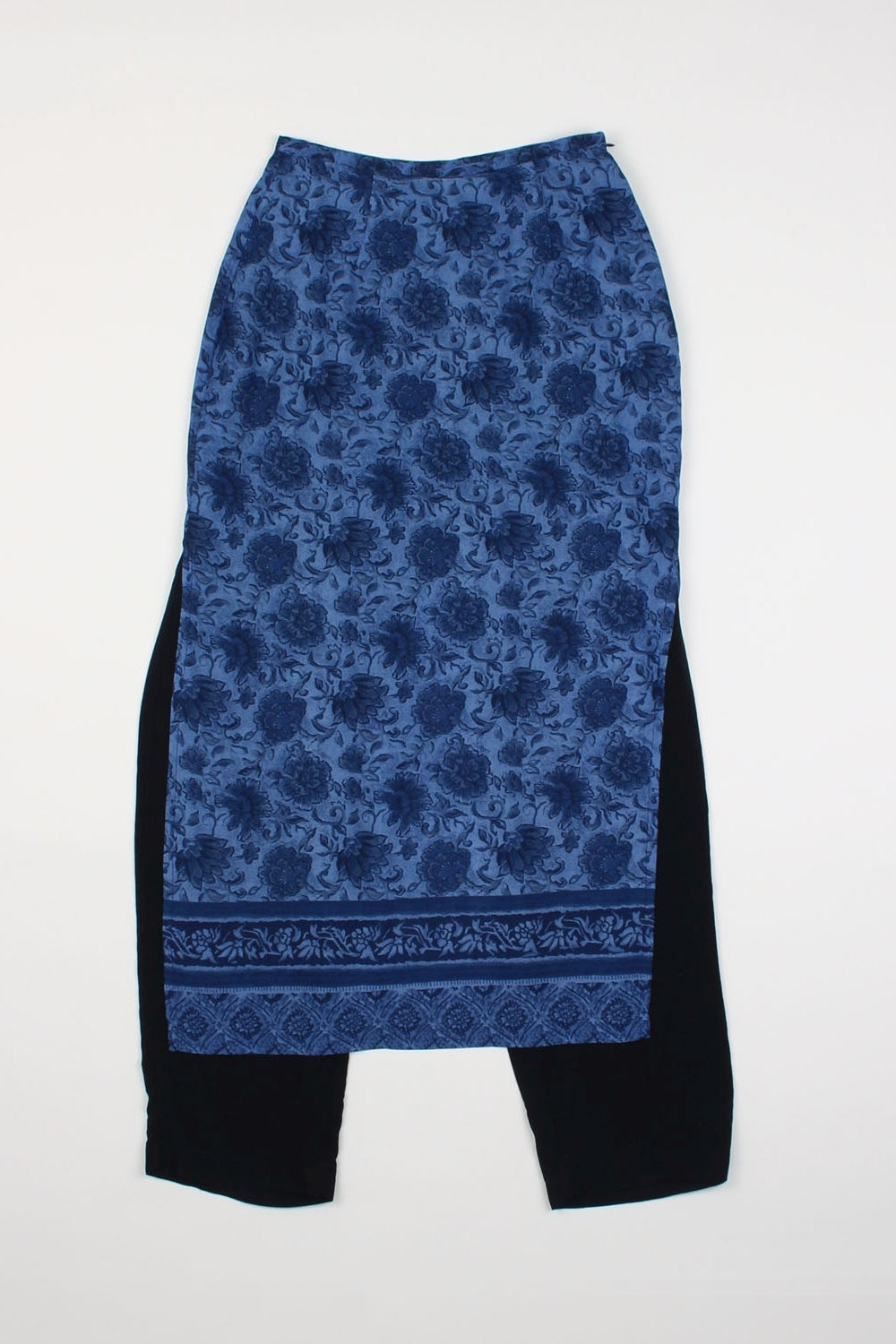 Sussan Blue Pants With Skirt Overlay 8