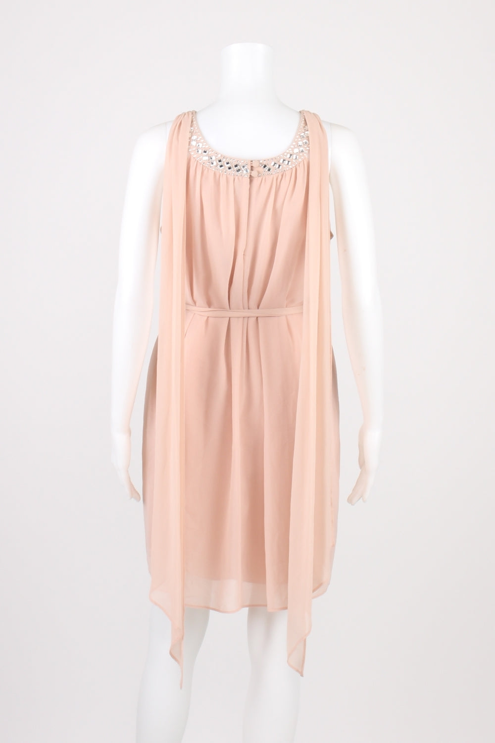 Forever New Pink Beaded Sleeveless Dress 10