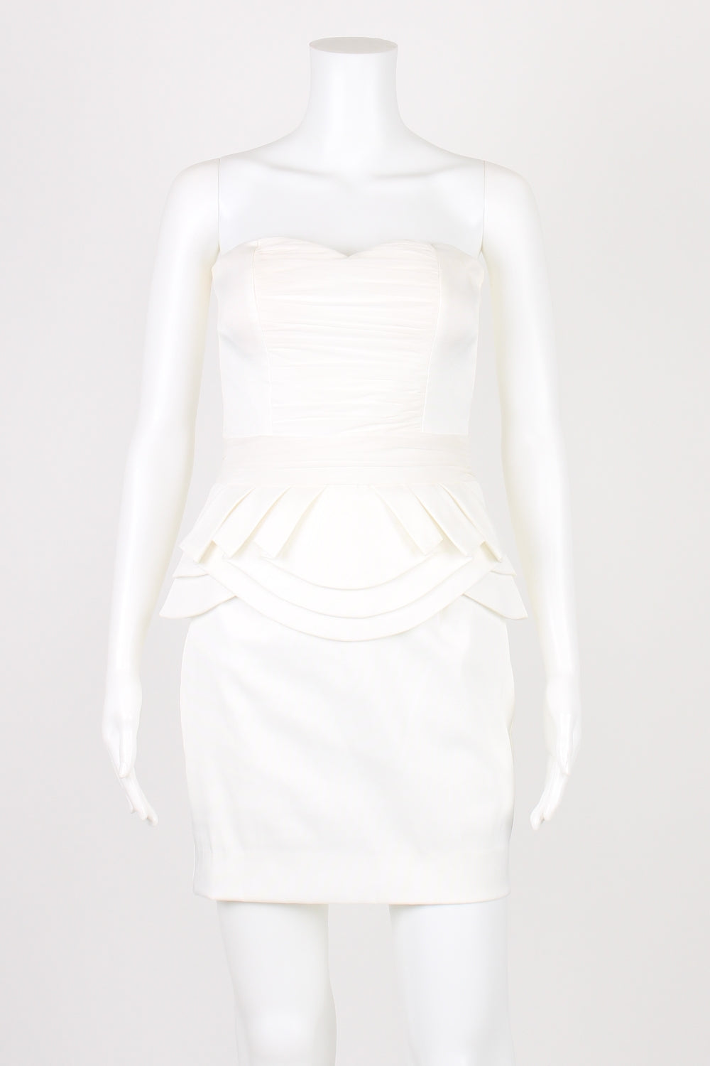 Honey &amp; Beau White Strapless Dress 8