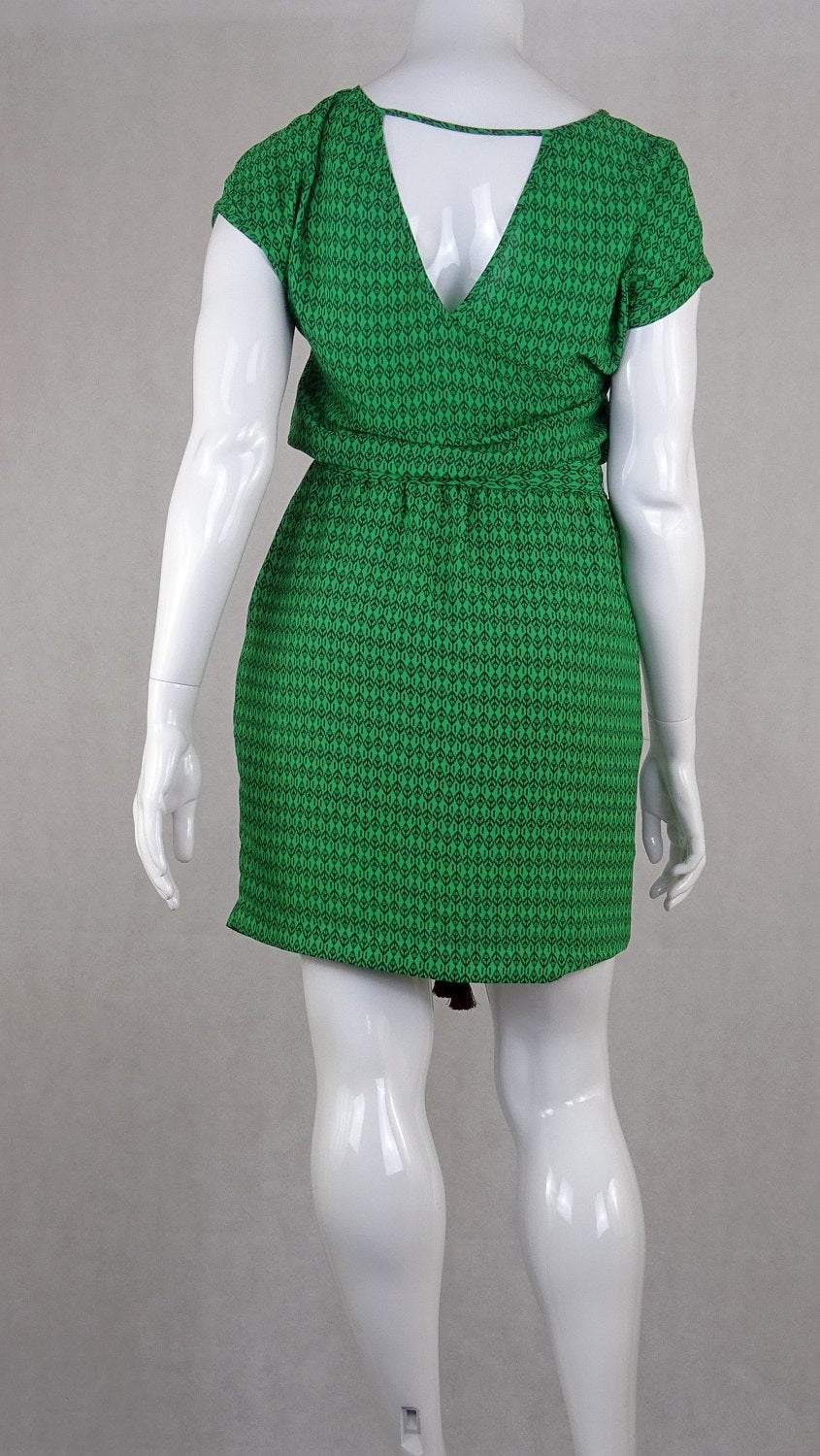 Shoulder' green dress M