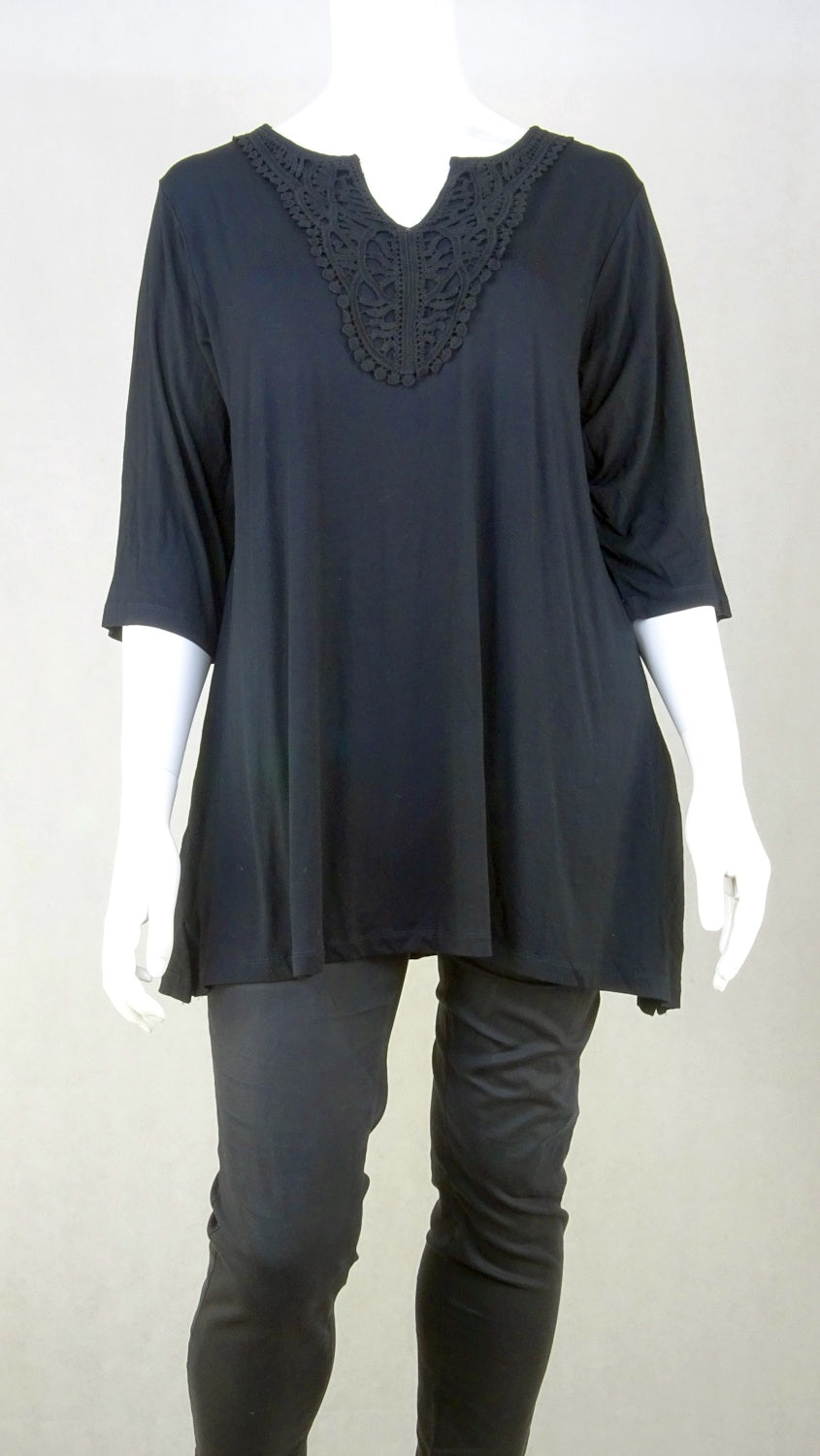 Sara Fashion Black Blouse 2X