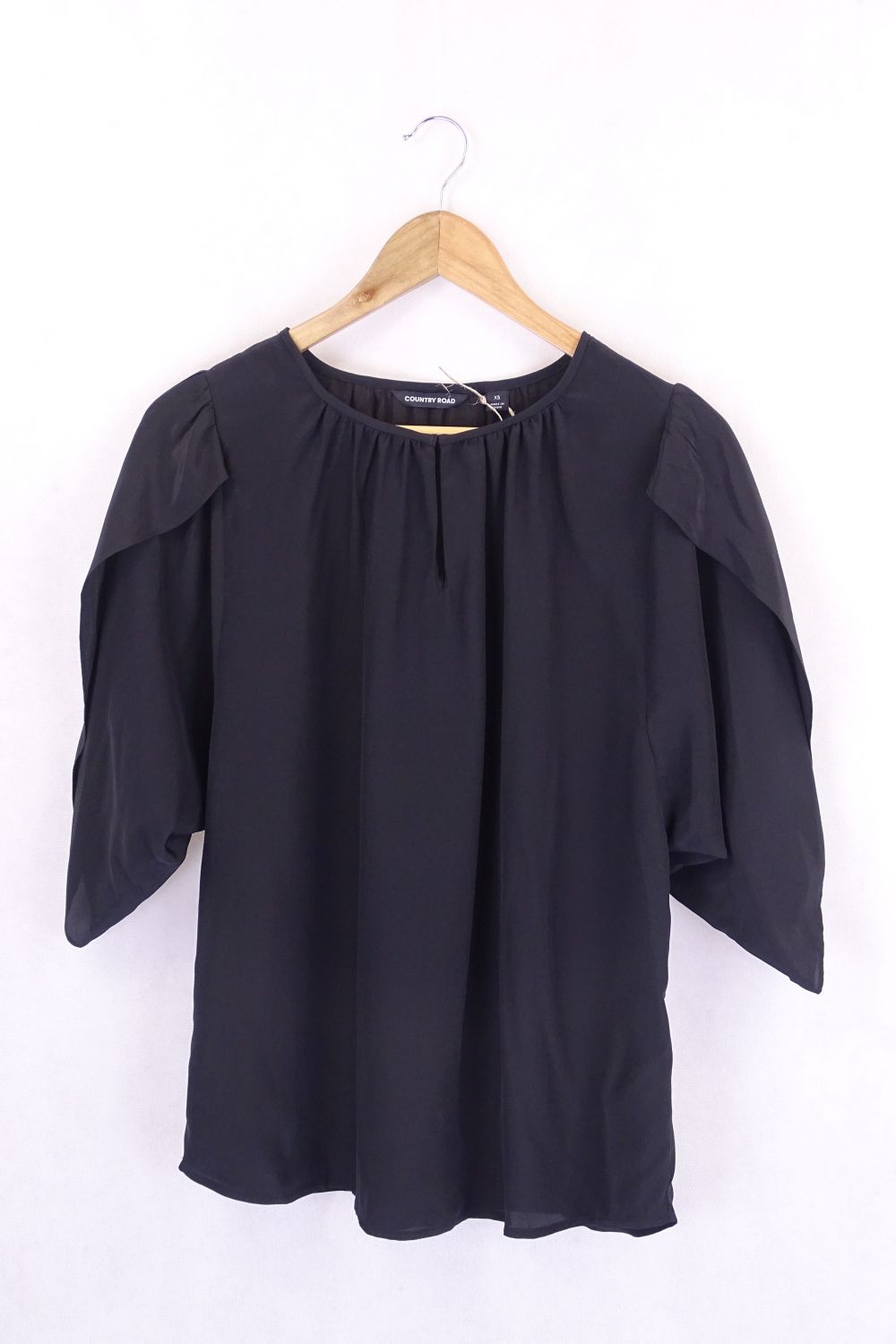 Country Road Black Blouse XS