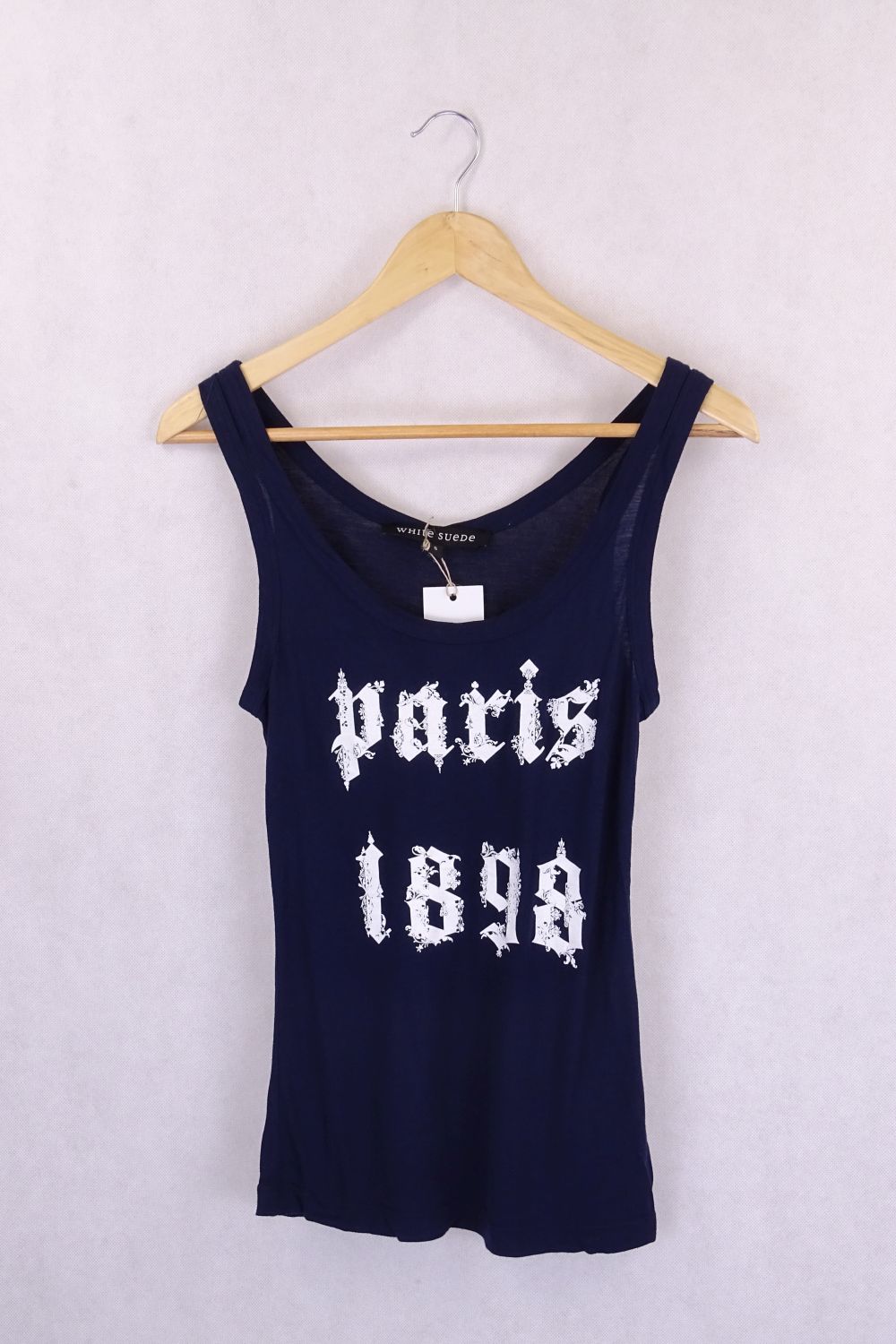 White Suede Tank Top S