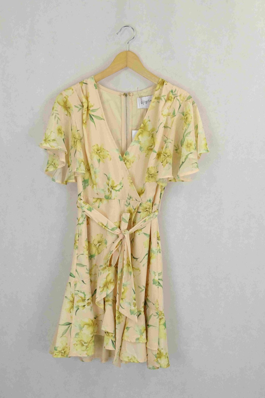 Pilgrim Yellow Floral Short Sleeve Summer Dress