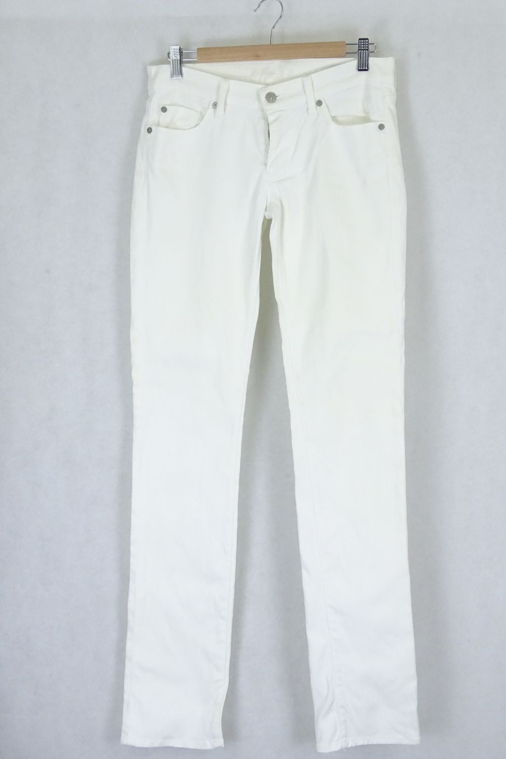 7 For All Mankind White Jeans 27