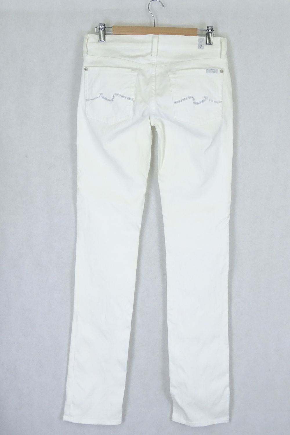 7 For All Mankind White Jeans 27