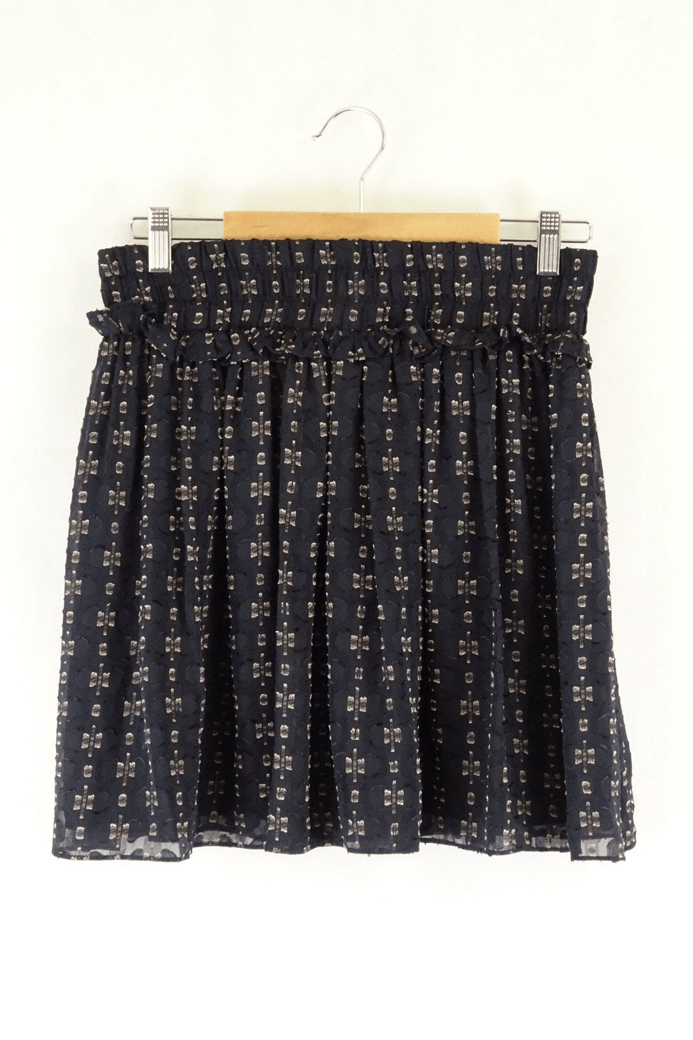 Seed Navy Patterned Mini Skirt 10