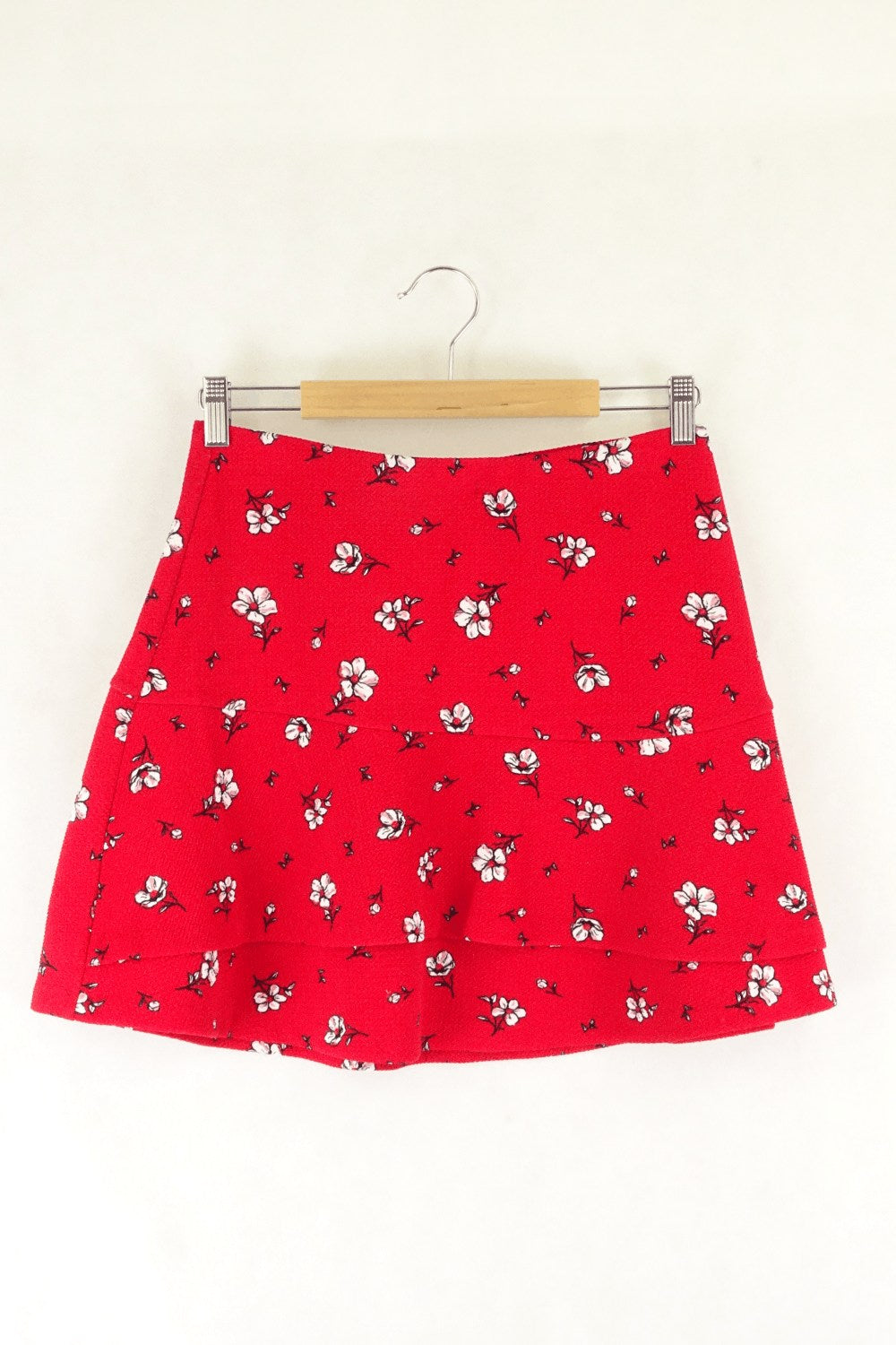 Sportsgirl Red Patterned Mini Skirt S