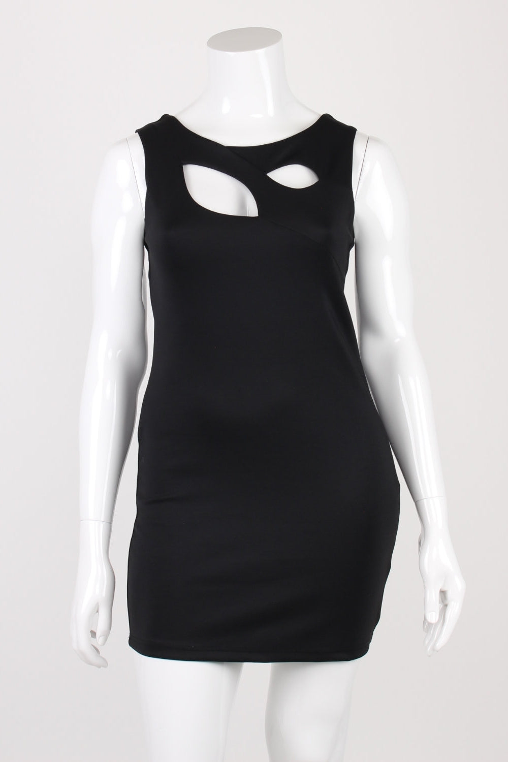 Luxx Black Front Cutout Sleeveless Dress L