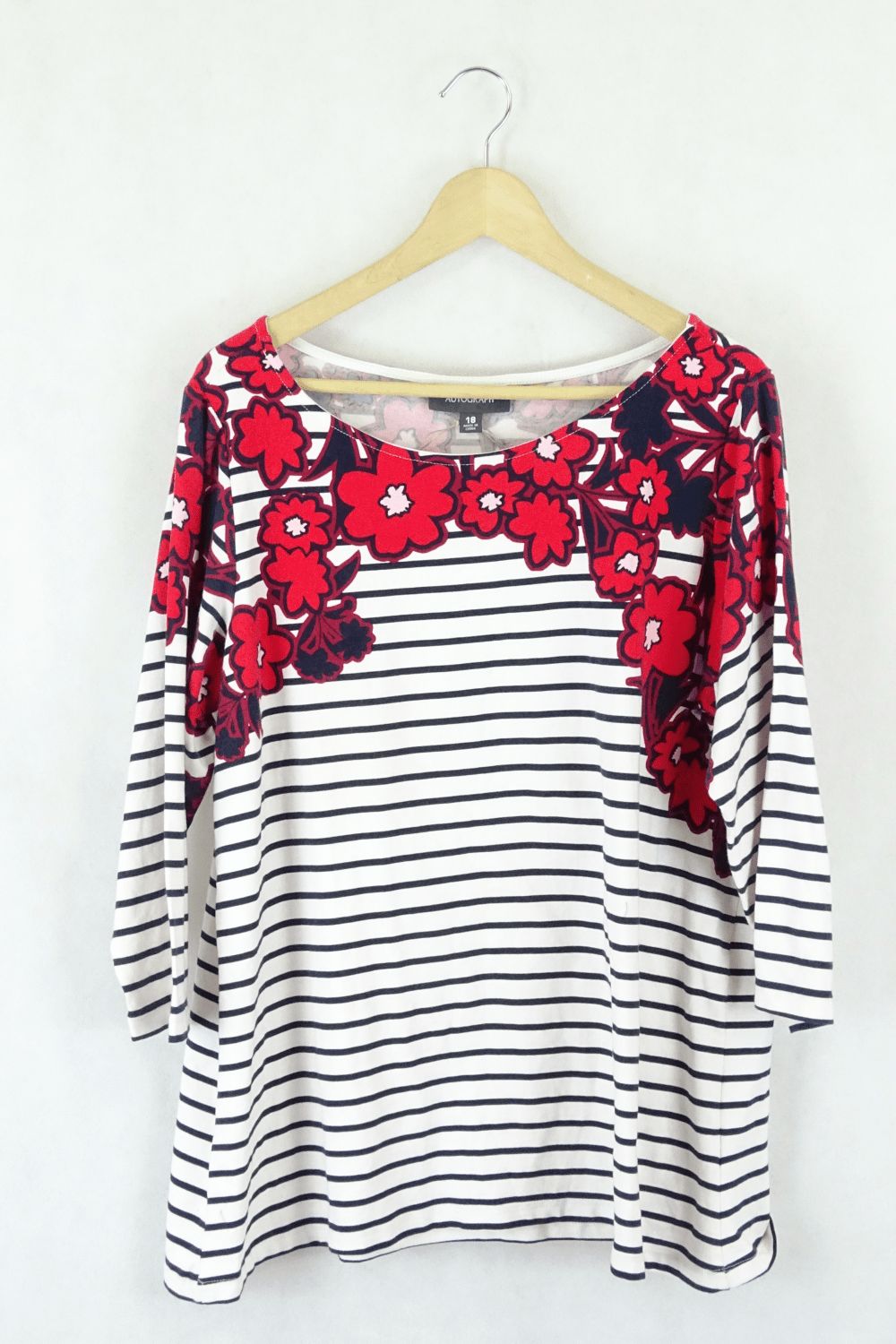 Autograph 18 Printed 3/4 Sleeve Top