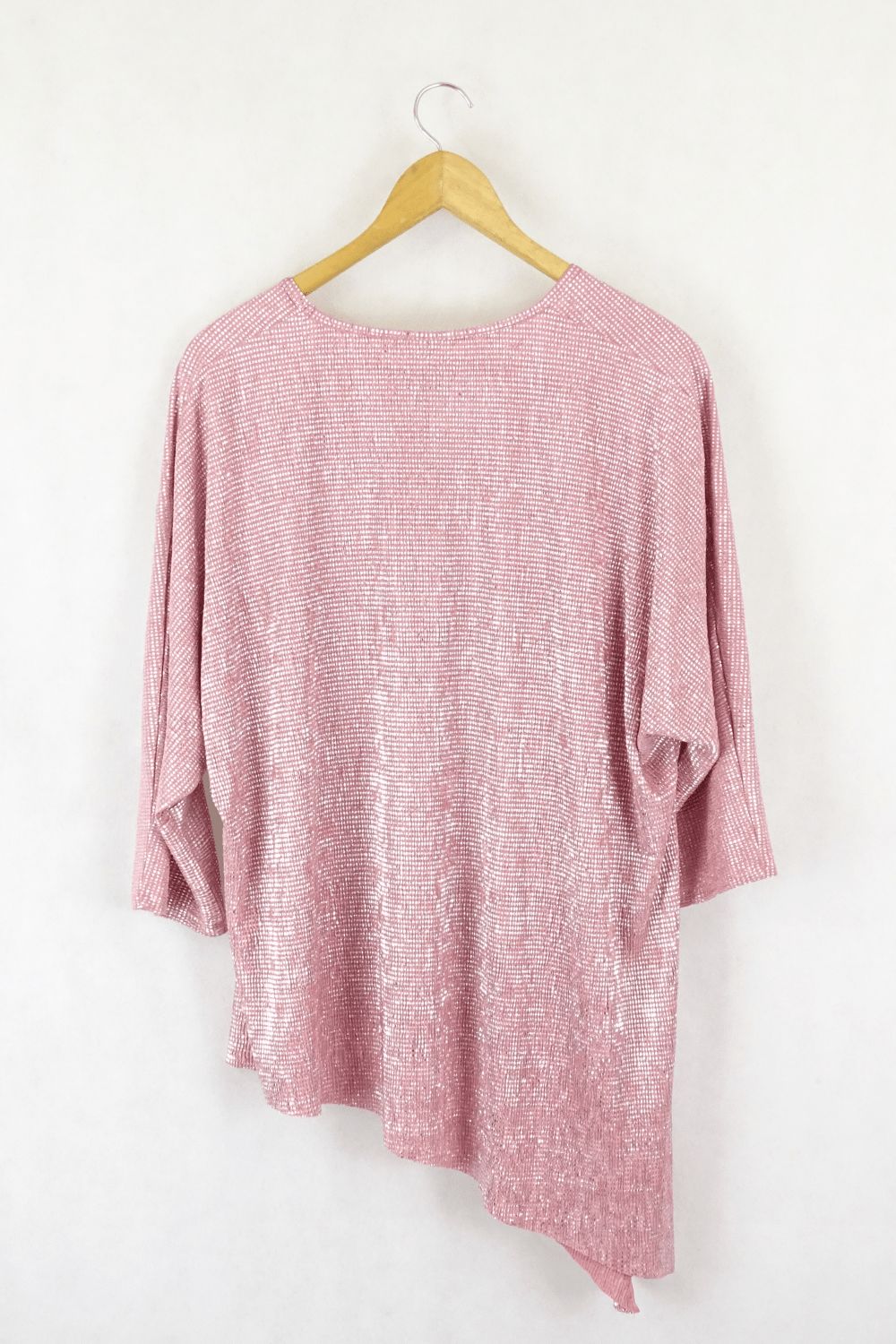 Taking Shape TS Pink And Silver Textured Blouse S