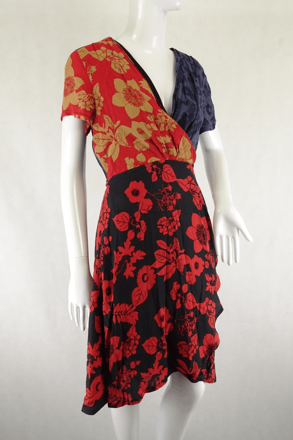 Desigual Floral Wrap Dress 40  (AU 12)