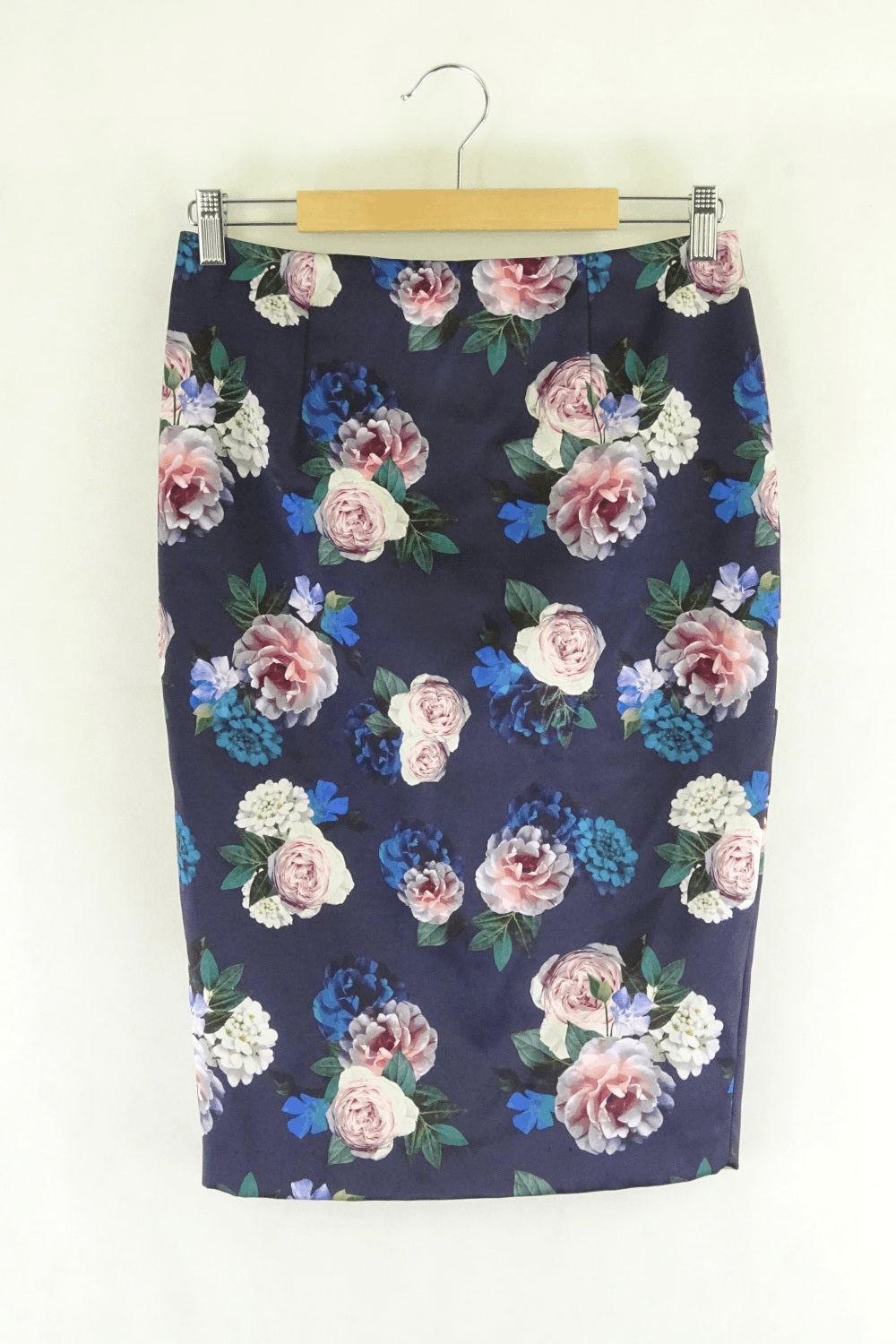 Forever New Blue Floral Skirt 10