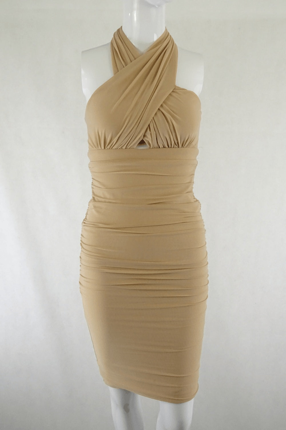 Bardot Beige Cocktail Dress 6