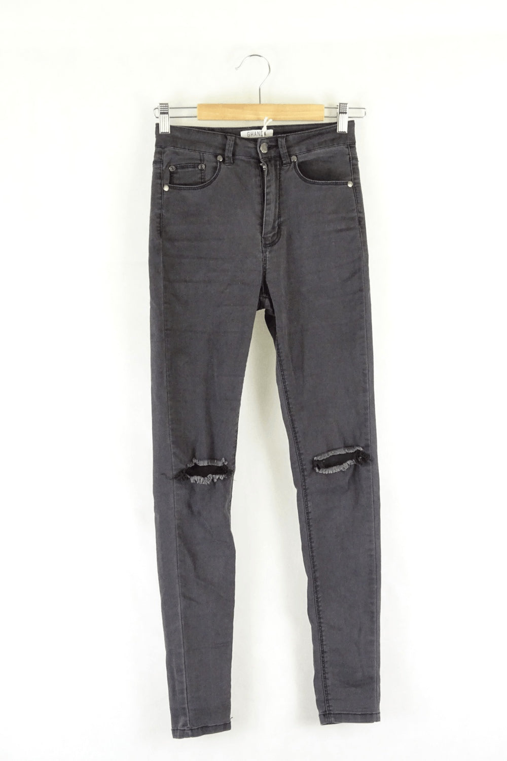 Ghanda Black Ripped Denin Jeans 6