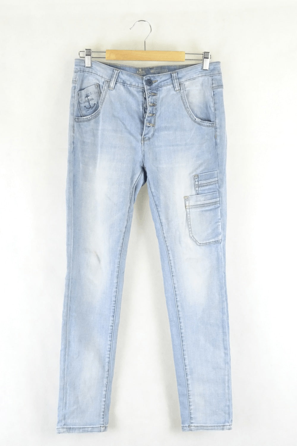 Bianco Washed Denim Skinny Jeans 1 (8 - 10AU)